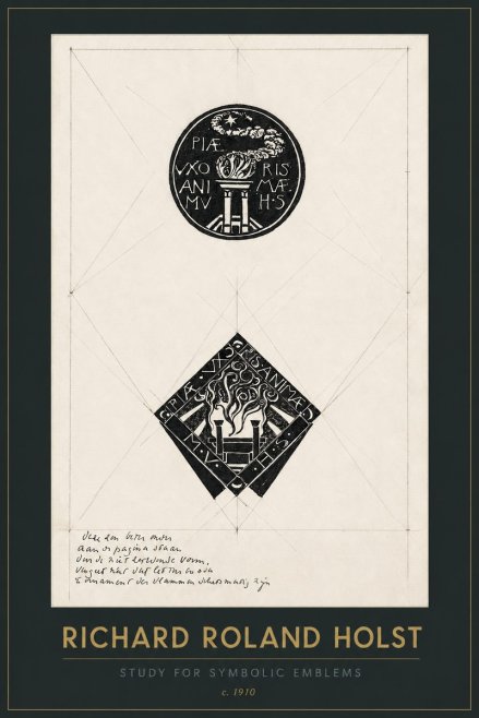 Richard Roland Holst Study for Emblems No3 - Plakat