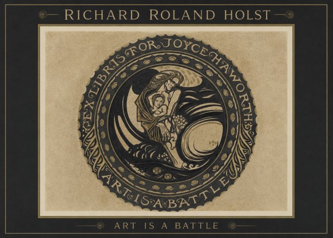 Richard Roland Holst Ex Libris for Joyce Haworth No1 - Plakat