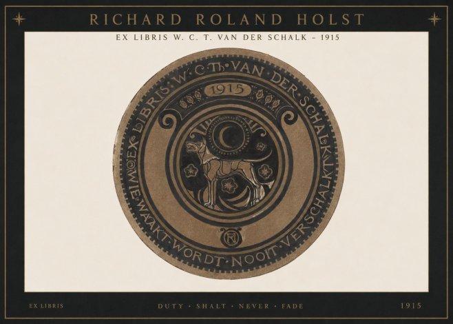 Richard Roland Holst Ex Libris W. C. T. Van Der Schalk - 1915 No1 - Plakat