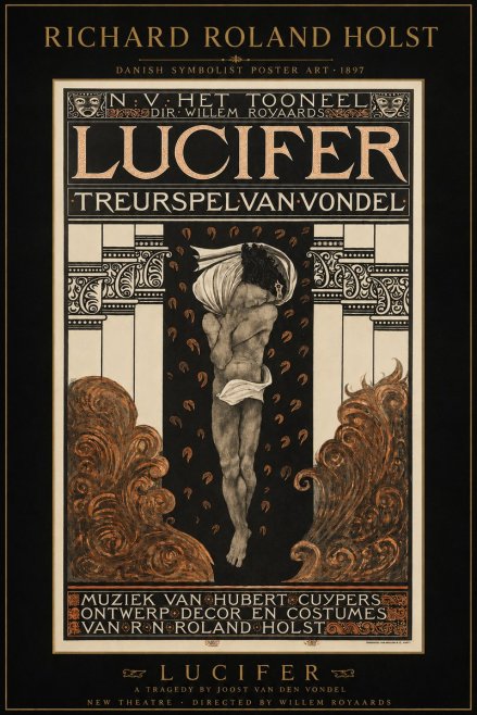 Richard Roland Holst Lucifer Treurspel Van Vondel No3 - Plakat