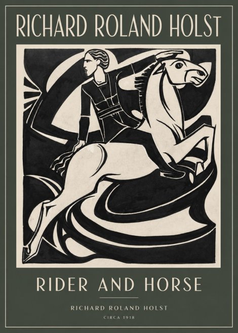 Richard Roland Holst Rider and Horse No2 - Plakat