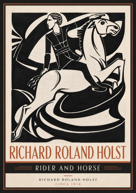 Richard Roland Holst Rider and Horse No5 - Plakat