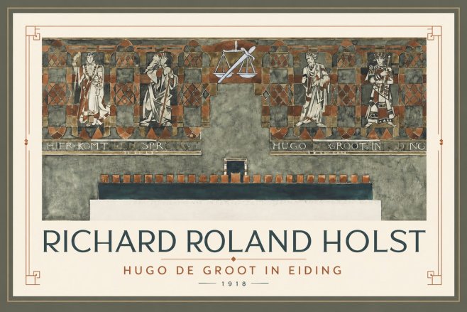 Richard Roland Holst Fresco Design - City Hall, Lidingö No3 - Plakat