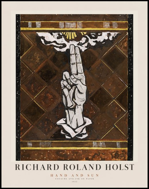 Richard Roland Holst Hand and Sun No1 - Plakat