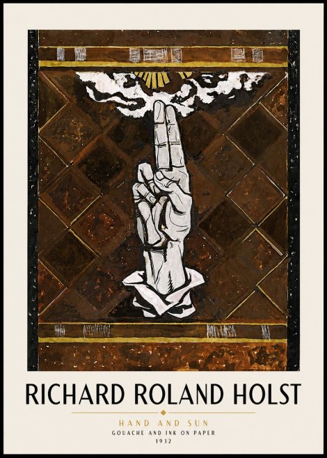 Richard Roland Holst Hand and Sun No4 - Plakat