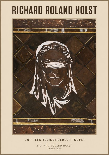 Richard Roland Holst Untitled (Blindfolded Figure) No1 - Plakat