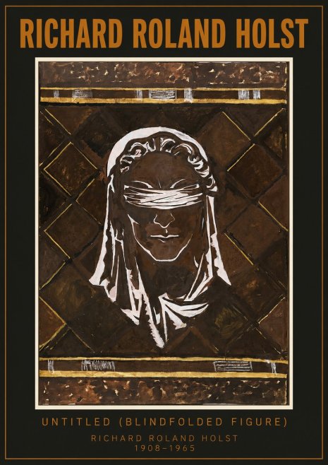 Richard Roland Holst Untitled (Blindfolded Figure) No2 - Plakat