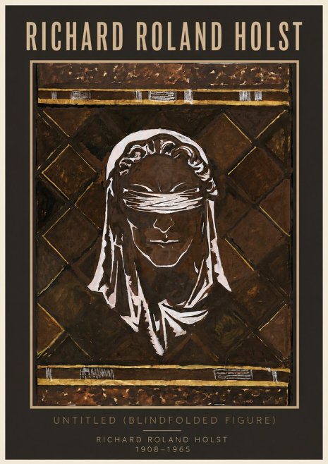 Richard Roland Holst Untitled (Blindfolded Figure) No5 - Plakat