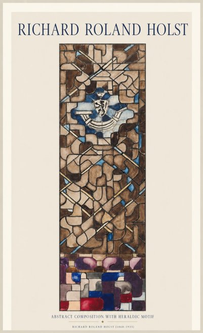 Richard Roland Holst Abstract Composition with Heraldic Motif No1 - Plakat