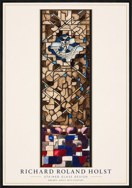 Richard Roland Holst Abstract Composition with Heraldic Motif No2 - Plakat