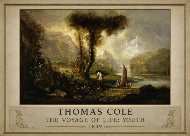 Thomas Cole The Voyage of Life: Youth II No1 - Plakat