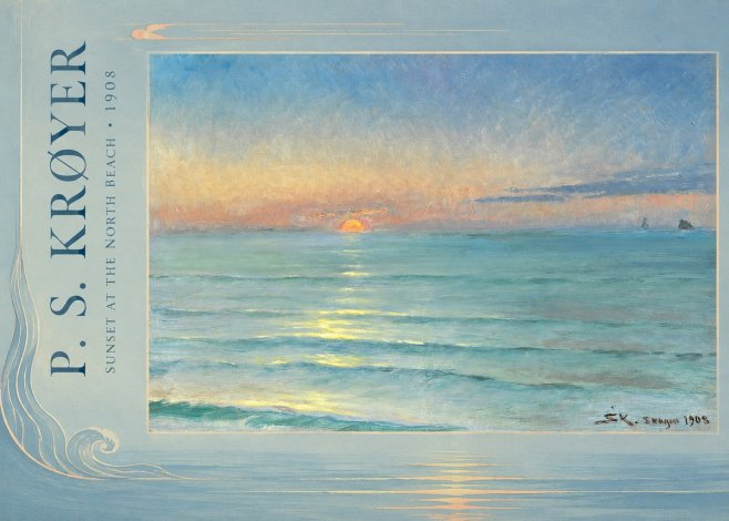 P.S. Krøyer Sunset at the North Beach No2 - Plakat