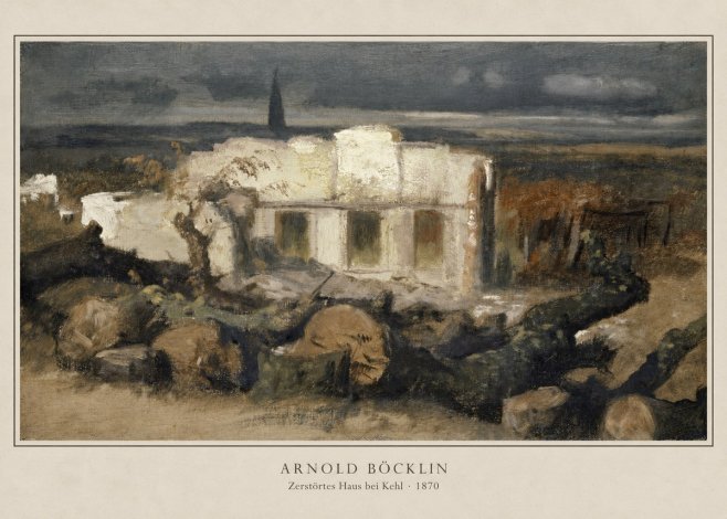 Arnold Böcklin Zerstörtes Haus Bei Kehl No2 - Plakat