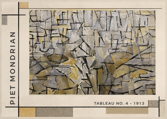 Piet Mondrian Tableau No. 4 No1 - Plakat