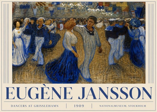 Eugène Jansson Dancers at Grisslehamn No4 - Plakat