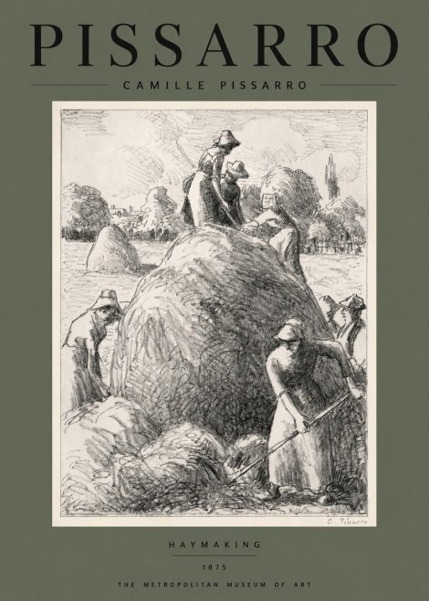 Pissarro Haymaking No2 - Plakat