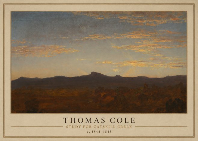 Thomas Cole Study for Catskill Creek I No1 - Plakat