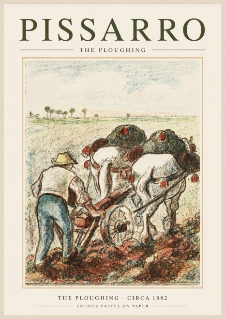 Pissarro The Ploughing No1 - Plakat