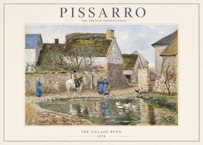 Pissarro The Village Pond No1 - Plakat