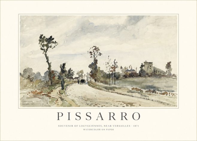 Pissarro Souvenir of Louveciennes, Near Versailles - 1871 No1 - Plakat
