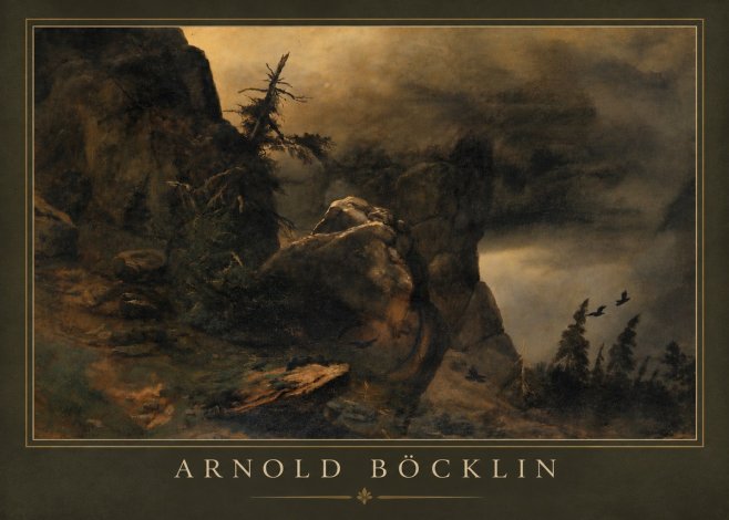 Arnold Böcklin Felsabhang Mit Wettertannen No5 - Plakat