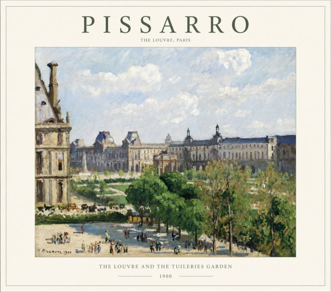 Pissarro The Louvre and the Tuileries Garden No1 - Plakat