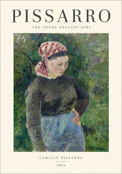 Pissarro The Young Peasant Girl No1 - Plakat
