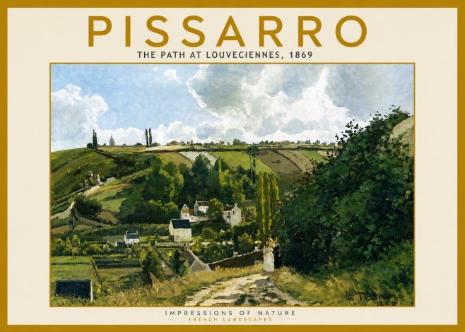 Pissarro The Path at Louveciennes, 1869 No5 - Plakat