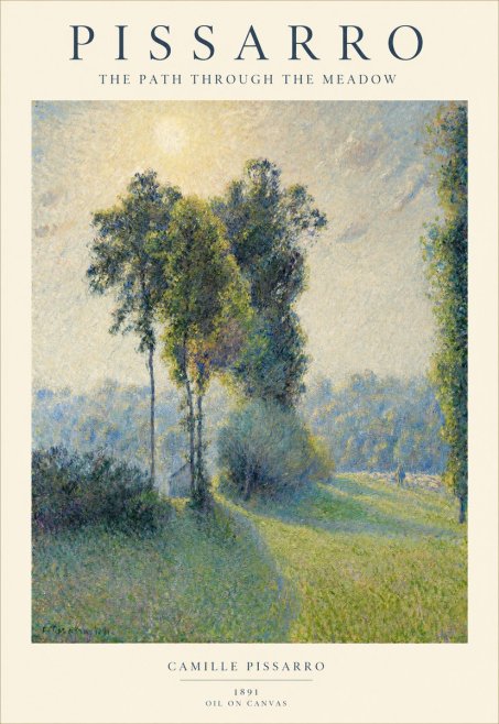 Pissarro The Path Through the Meadow No1 - Plakat