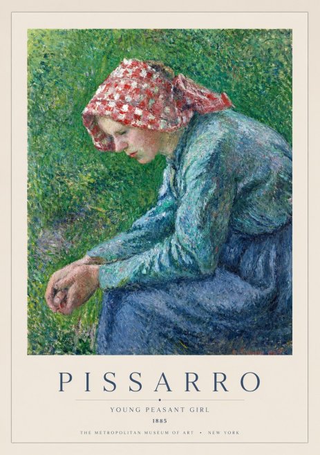 Pissarro Young Peasant Girl No1 - Plakat