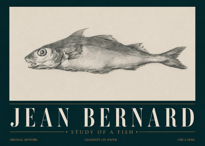 Jean Bernard Fish Study I No6 - Plakat