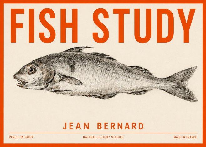 Jean Bernard Fish Study III No2 - Plakat