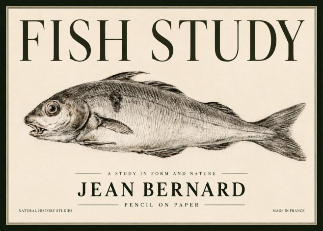 Jean Bernard Fish Study III No6 - Plakat
