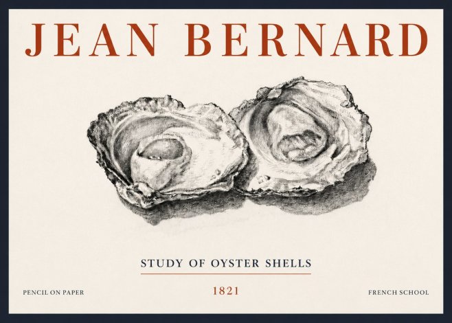 Jean Bernard Study of Oyster Shells No5 - Plakat