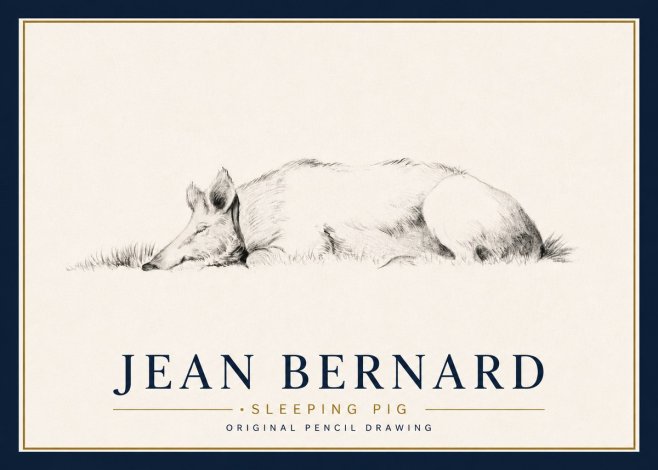 Jean Bernard Sleeping Pig II No4 - Plakat