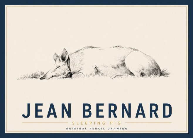 Jean Bernard Sleeping Pig II No6 - Plakat