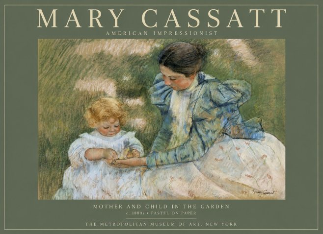 Mary Cassatt Mother and Child in the Garden No2 - Plakat