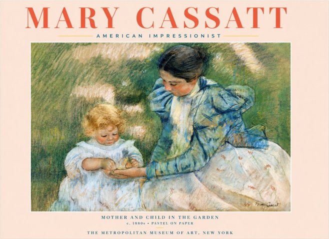 Mary Cassatt Mother and Child in the Garden No4 - Plakat