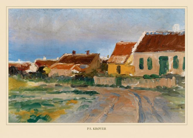 P.S. Krøyer Houses in Skagen No4 - Plakat