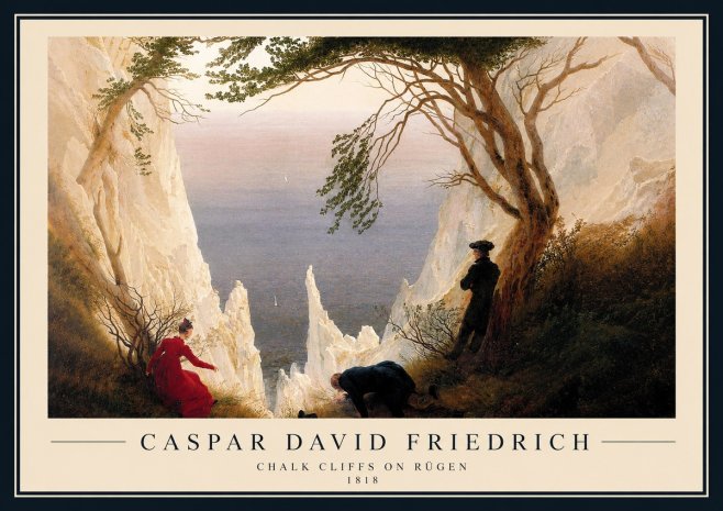 Caspar David Friedrich Chalk Cliffs on Rügen No1 - Plakat