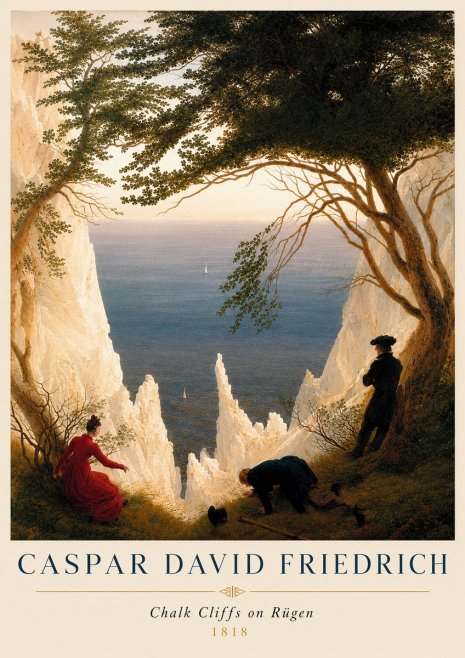 Caspar David Friedrich Chalk Cliffs on Rügen No2 - Plakat