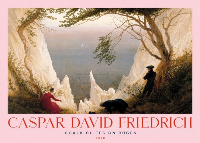 Caspar David Friedrich Chalk Cliffs on Rügen No3 - Plakat