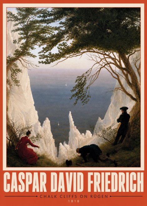 Caspar David Friedrich Chalk Cliffs on Rügen No4 - Plakat