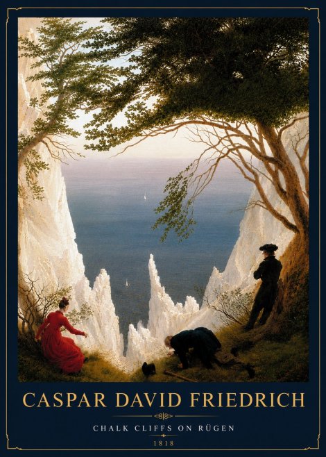 Caspar David Friedrich Chalk Cliffs on Rügen No6 - Plakat