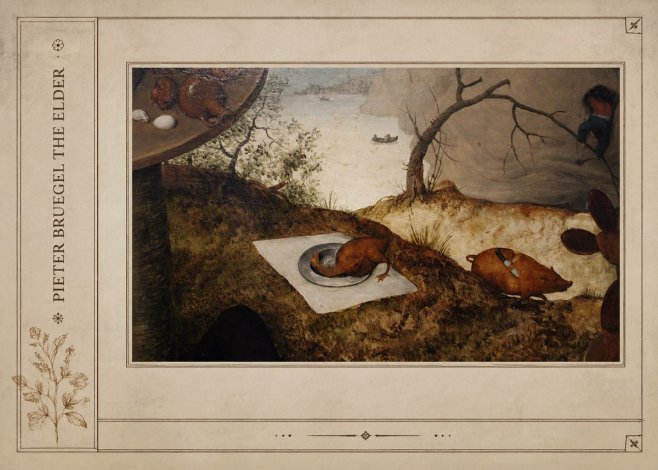 Pieter Bruegel The Pig Is Stabbed No2 - Plakat