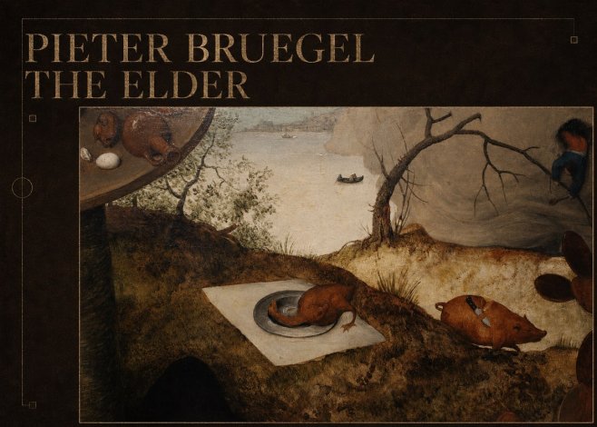 Pieter Bruegel The Pig Is Stabbed No6 - Plakat