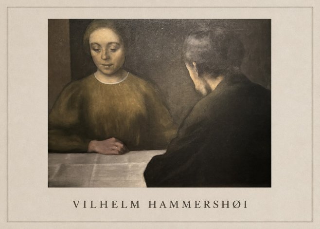 Vilhelm Hammershøi A Conversation No1 - Plakat