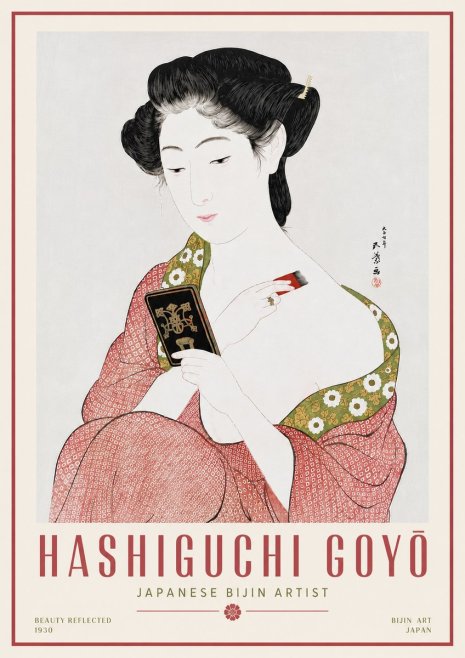 Hashiguchi Goyō Beauty Reflected No5 - Plakat
