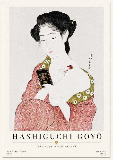 Hashiguchi Goyō Beauty Reflected No6 - Plakat