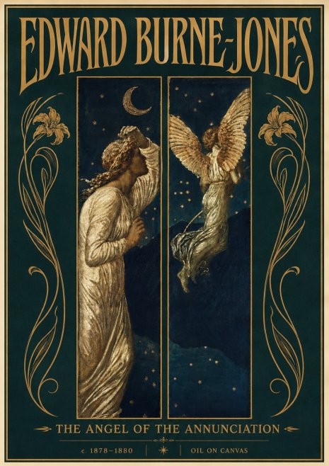 Edward Burne-Jones The Angel of the Annunciation No6 - Plakat